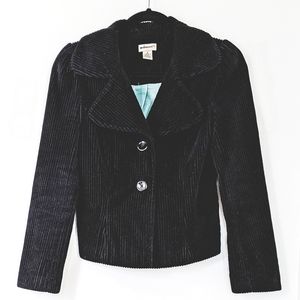 Anthropologie Black Corduroy Blazer Jacket